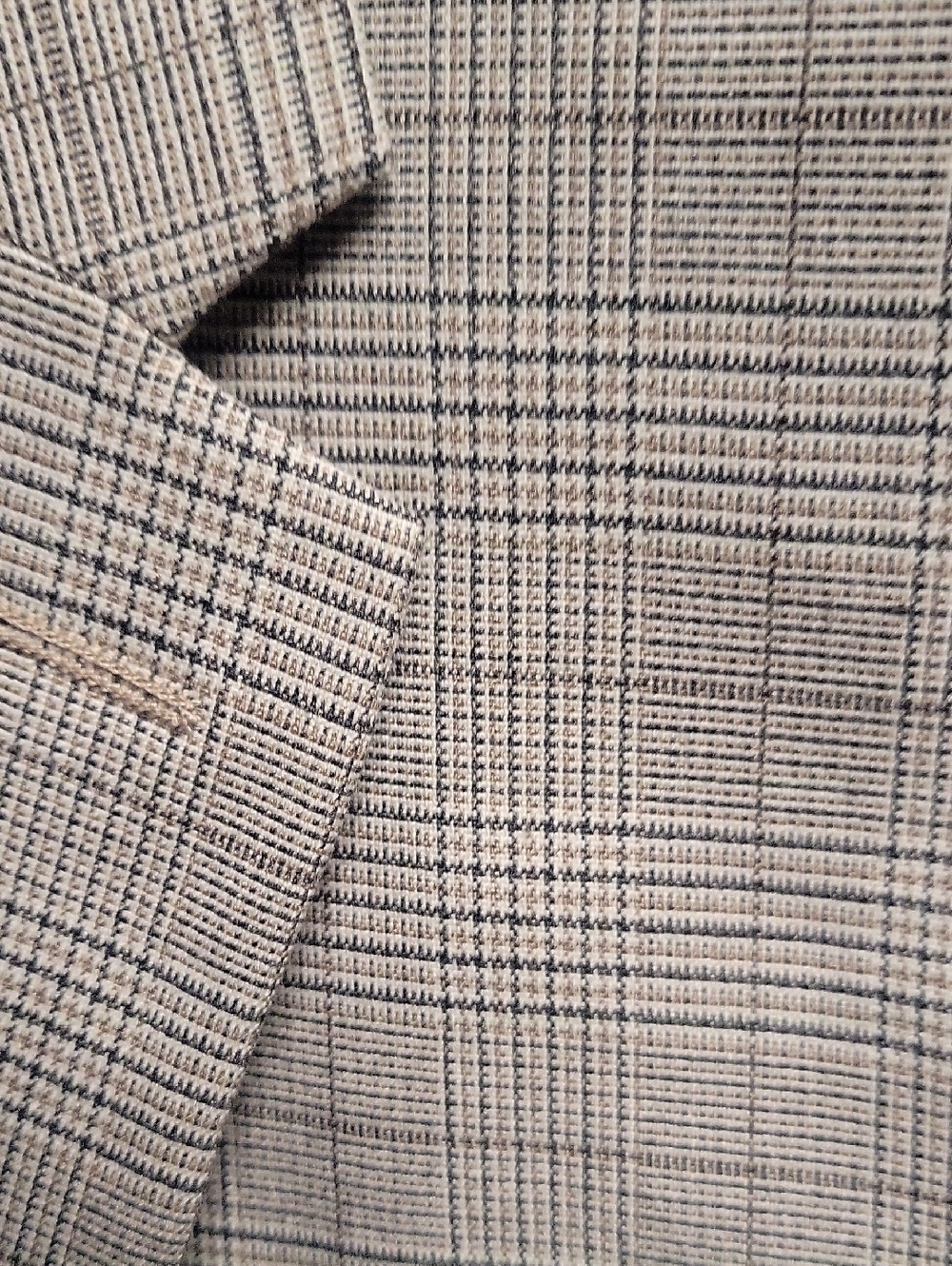 H&M Light Gray Plaid Tailored Women's Blazer - Picture 3 of 3
